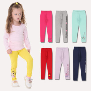 Kit Sortido de 3 Calças Leggings de Cotton para Meninas Tamanho 2 ao — Moda Infantil