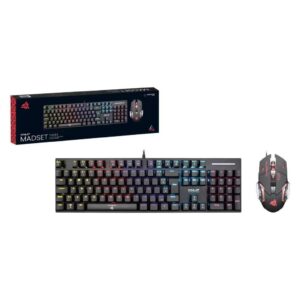 Kit Teclado e Mouse Gamer Mecânico USB RGB Knup