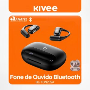 Kivee X Basike Fone de Ouvido Bluetooth Aberto com Display 68H — Áudio e Fones