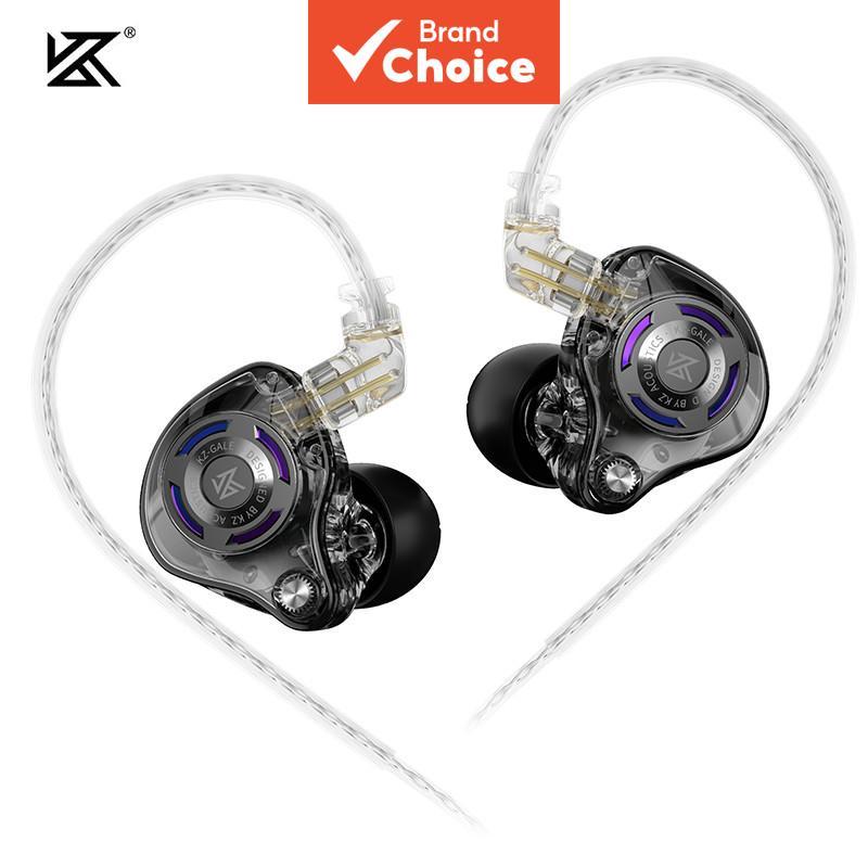 KZ Gale Fone de Ouvido HiFi Intra-Auricular com Fio e 2 Microfones — Áudio e Fones