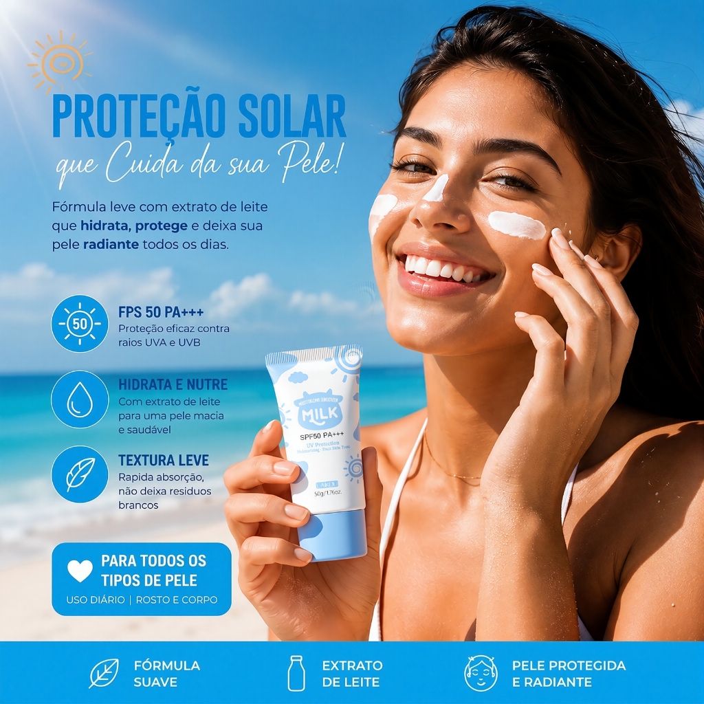 Laikou Protetor Solar De Leite Brilhante PA Bloqueio Creme À Prova — Skincare