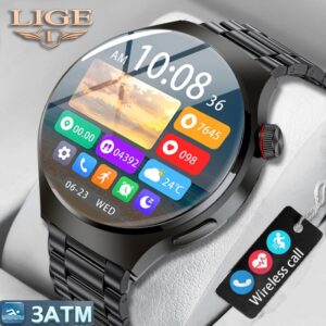 Lige GT4 Relógio inteligente Original Masculino HD Tela de toque — Smartwatch e Wearables