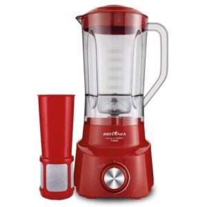 Liquidificador Britânia Diamante Vermelho 4 Velocidades 1050W 110V