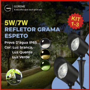 Luminária Espeto Jardim LED 5W Luz de Gramado À Prova D’àgua Avançada