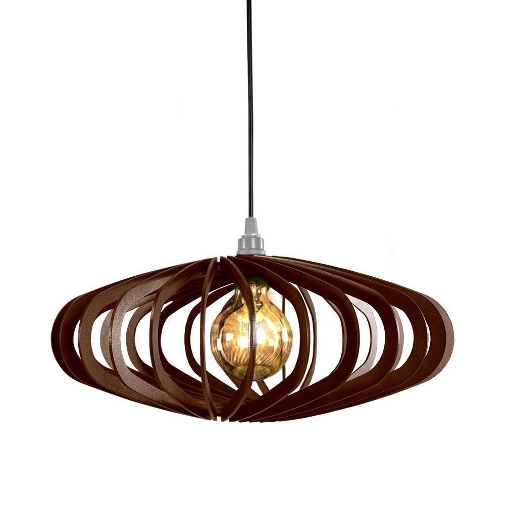 Luminária Teto Lustre Pendente Balcão Cozinha Sala Egito Cor:chocolate — Decoração