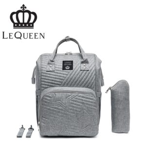 Mochila Bolsa Maternidade Bebê Mamãe Lequeen Porta Mamadeira Térmico