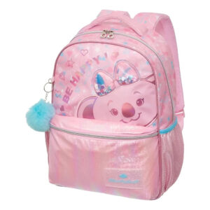 Mochila De Costas Escolar Lilica Ripilica Charming Rosa Com Pompom