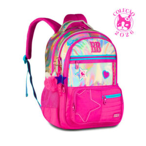Mochila de Costas Rebecca Bonbon Holo Shine Clio Style COR:Rosa