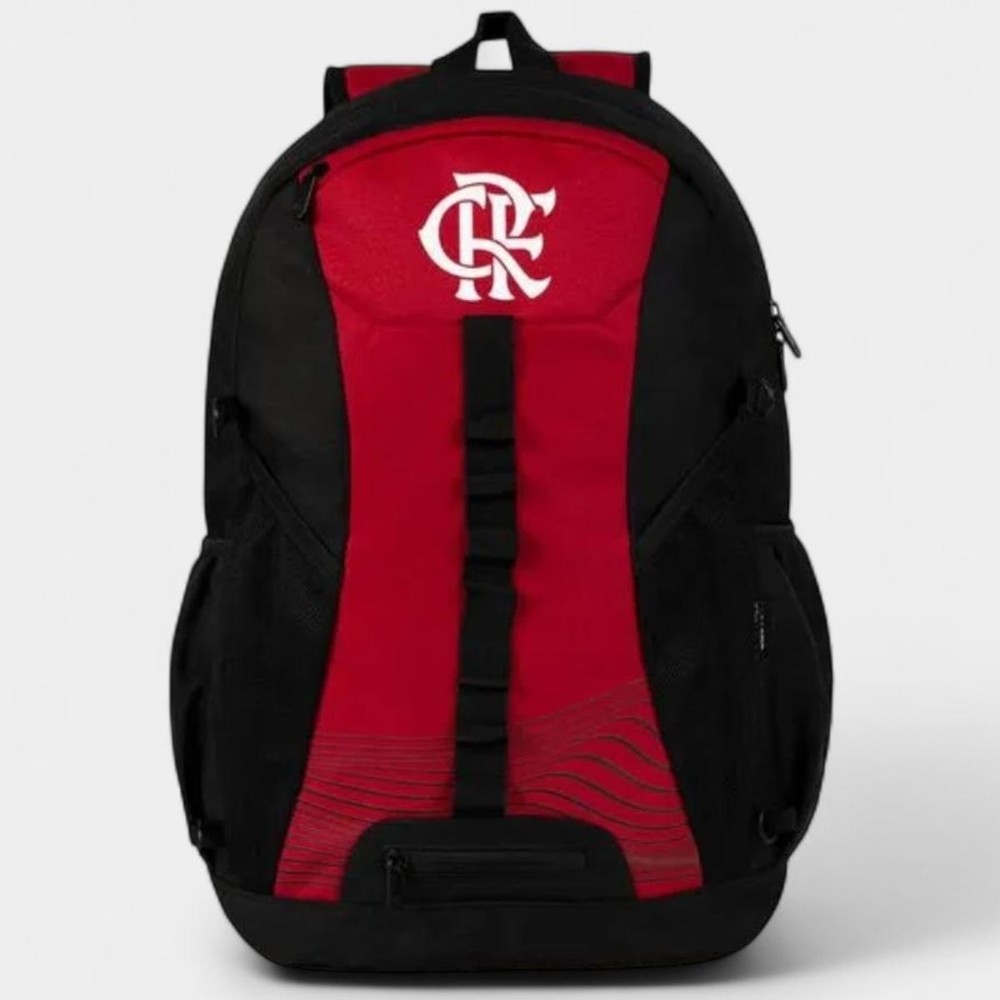 Mochila Esportiva Flamengo Bagaggio Suporte de Bola 20L Preto e