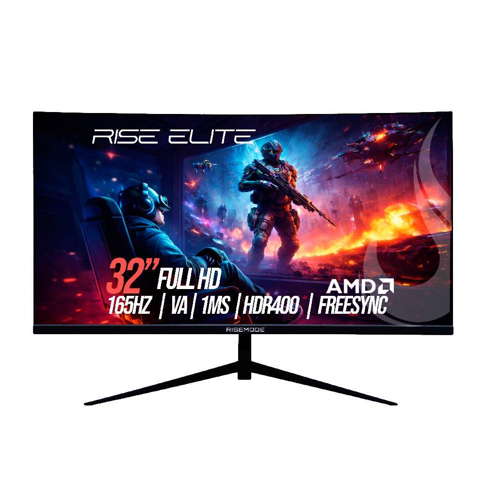 Monitor Gamer Curvo Rise Mode Elite 32" FHD 165hz VA 2ms Hdmi — Informática