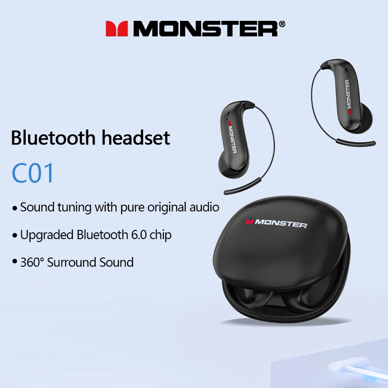 Monster C01 Fone De Ouvido Bluetooth Sem Fio Hifi Som Estéreo Até 48 — Áudio e Fones