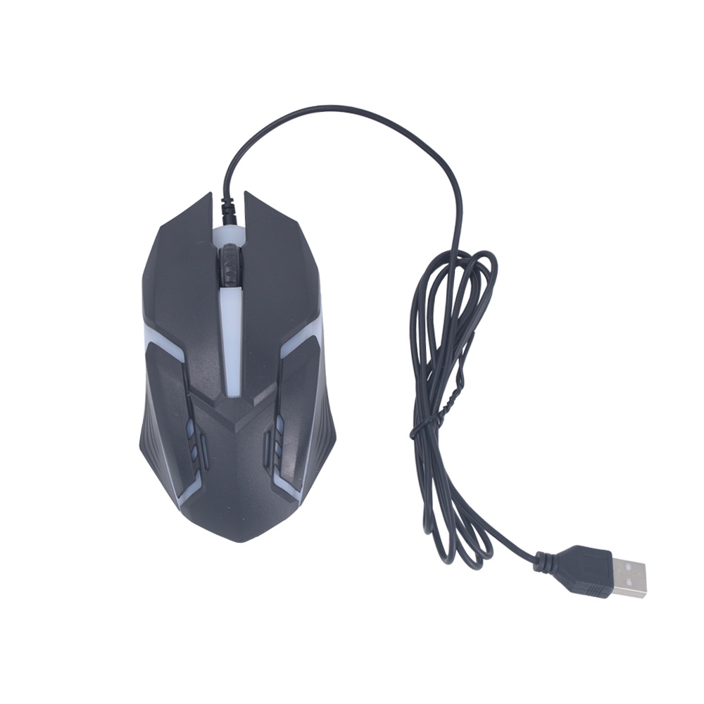 Mouse Black Fox Optical USB 1600DPI com LED — Informática