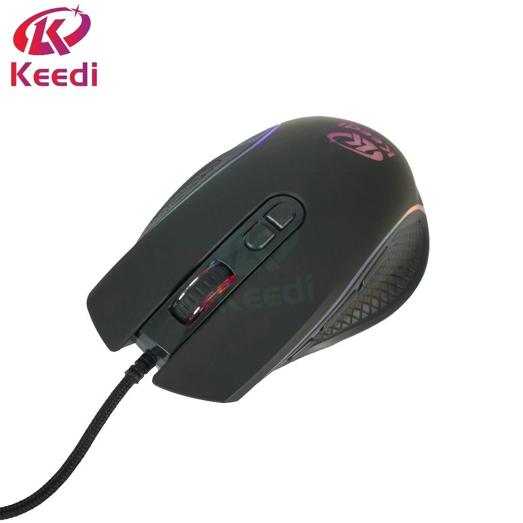 Mouse Gamer Ergonômico RGB Até 7200dpi Com fio 1.5M Keedi — Informática