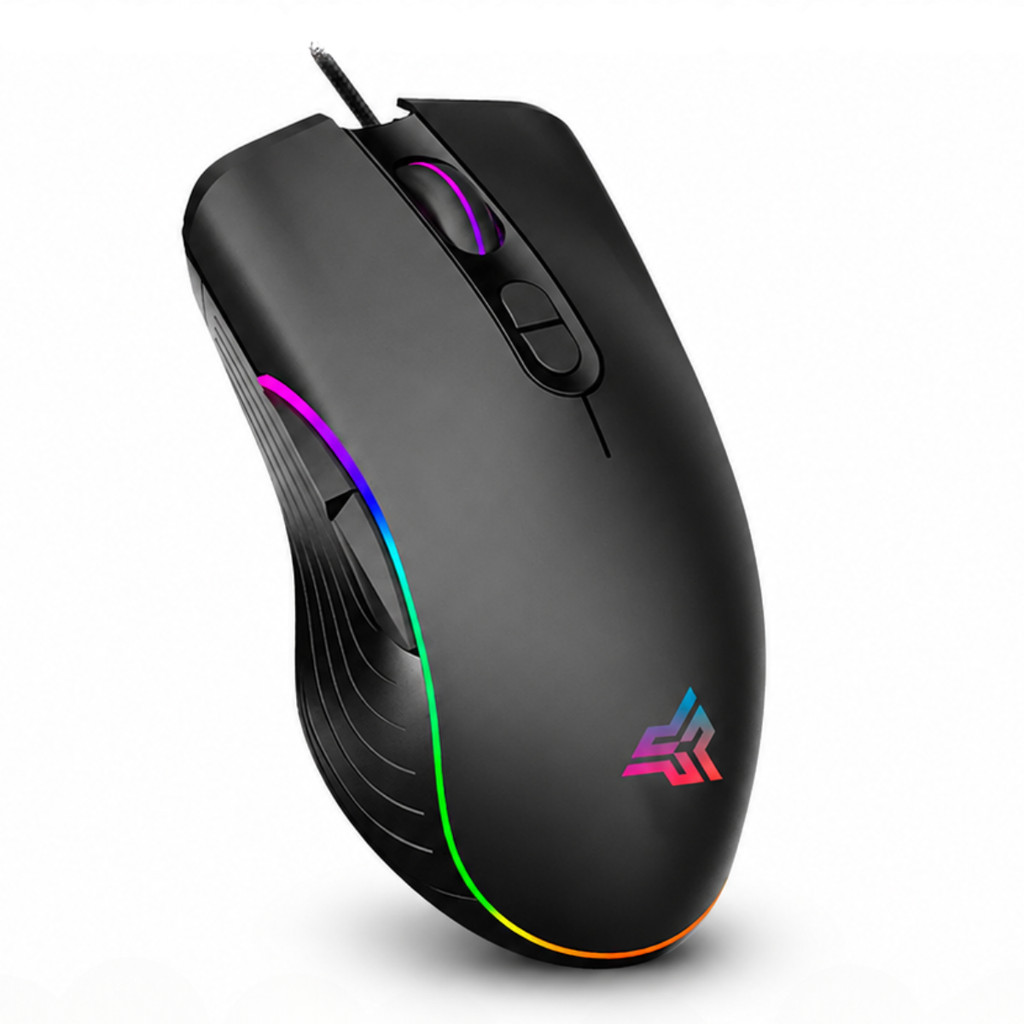 Mouse Gamer Para Jogo Óptico 4800 DPI Ajustável com LED RGB USB PC — Informática