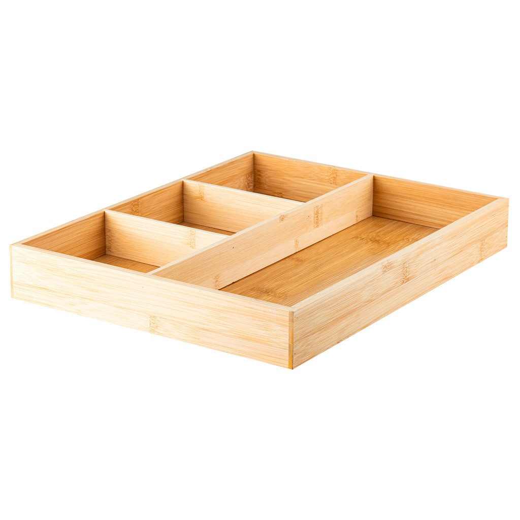 Organizador Gavetas Bambu 4 Divisórias Natural Linha Keep Sustentável — Organização