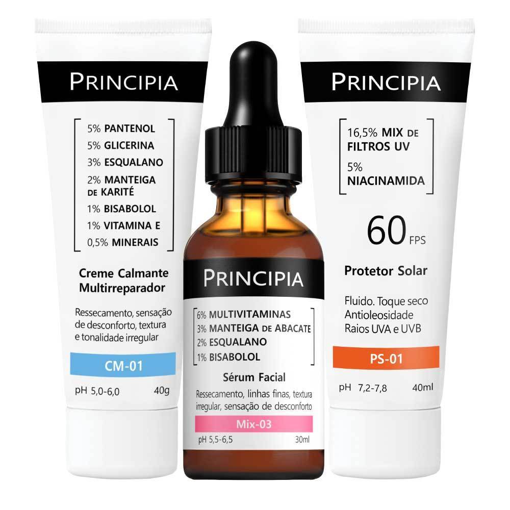 Principia Kit Pele Renovada Hidratada e Protegida c Sérum Mix-03 — Skincare