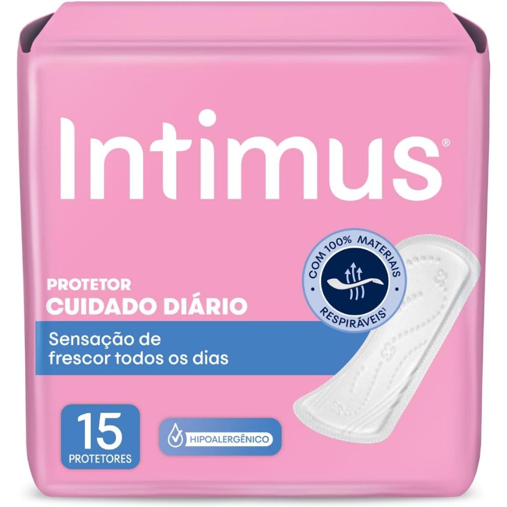 Protetor Diário Intimus Cuidado Diário Sem Abas Sem Perfume 15 — Perfumes