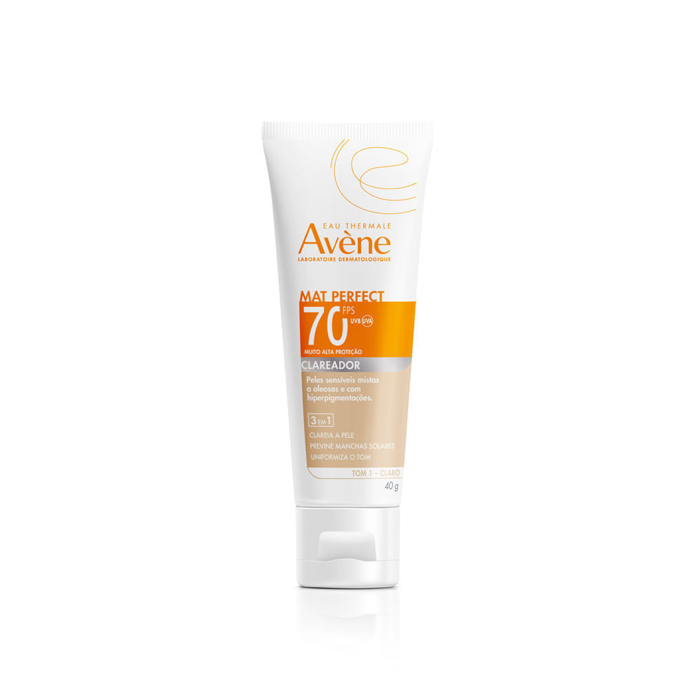 Protetor Solar Avène Mat Perfect Fluido Clareador Fps 70 Cor Clara 40g — Skincare