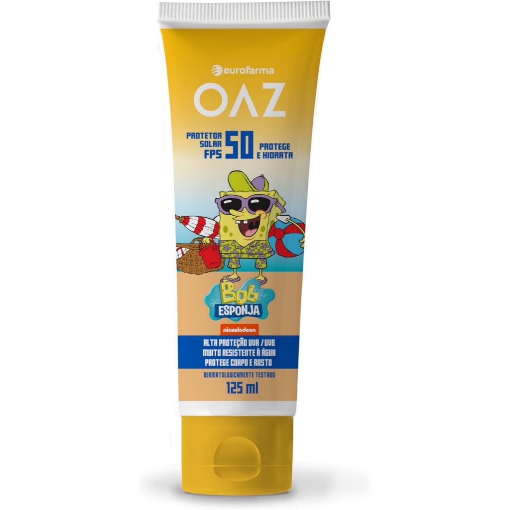 Protetor Solar Oaz Bob Esponja 50 Fps 125ml — Skincare