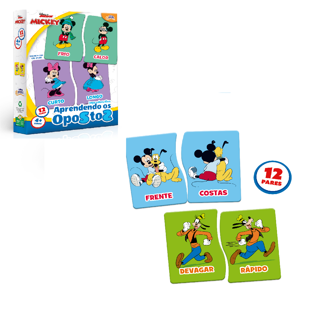 Quebra Cabeça Disney Mickey Mouse Opostos Toyster 8073 — Informática