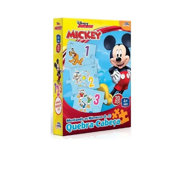 Quebra Cabeça Mickey Mouse Números Toyster 8020 — Informática