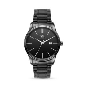 Relógio Masculino Chroma Preto Saint Germain Clássico Fundo Preto