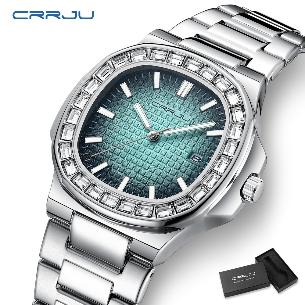 Relógios Crrju Originais Autênticos De Moda casual Simples De Quartzo
