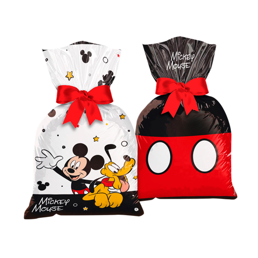 Sacola Plástica Mickey Mouse 8 unidades Regina Rizzo — Informática