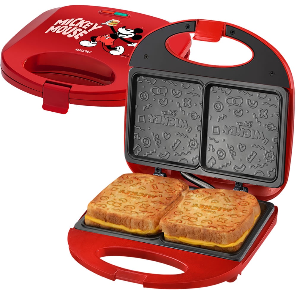 Sanduicheira Grill Disney Mallory Mickey Mouse Funny Plates 750W — Cozinha (grandes)
