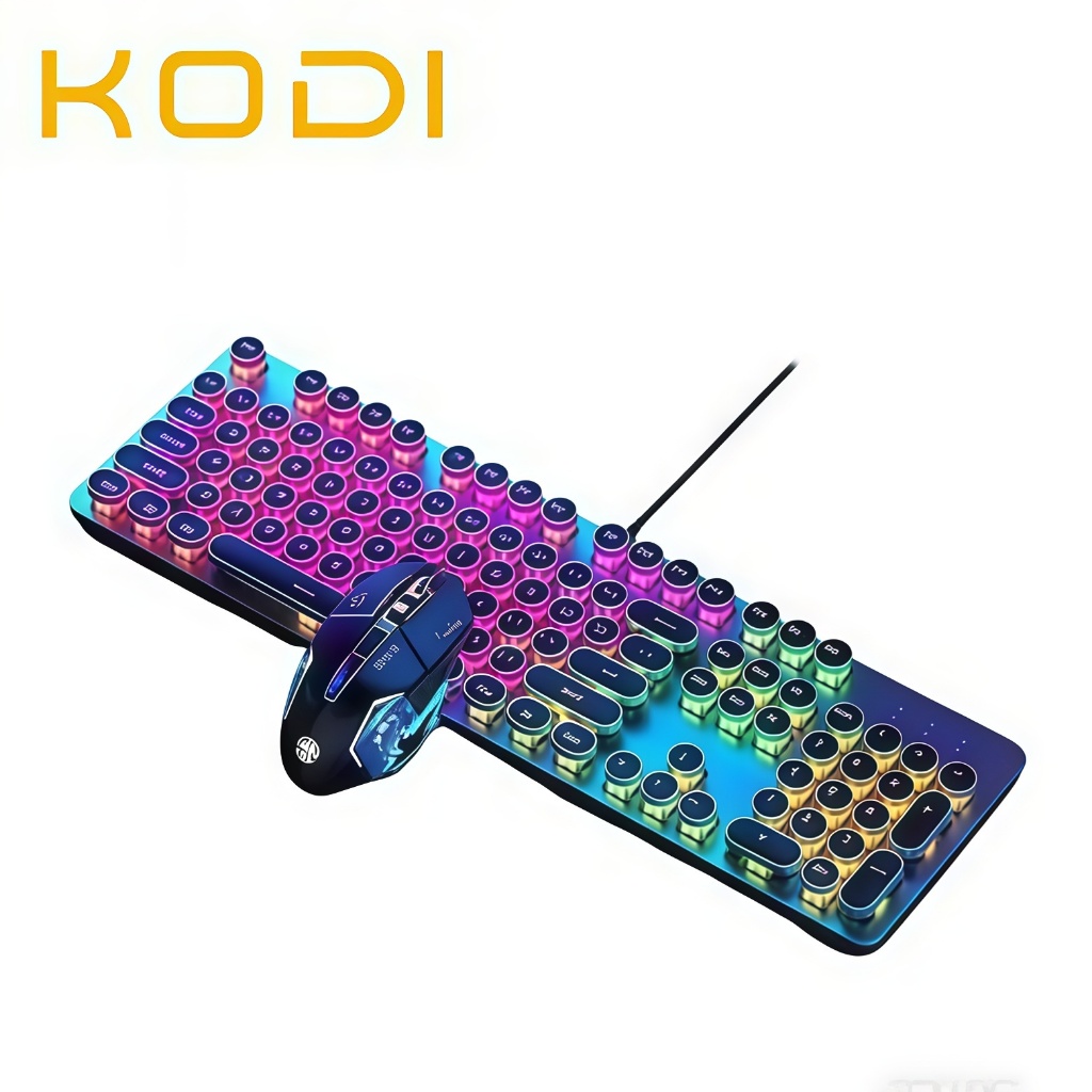 Teclado Mecânico Gamer Punk RGB Mouse Gamer 3200DPI Kit para Jogos e — Informática
