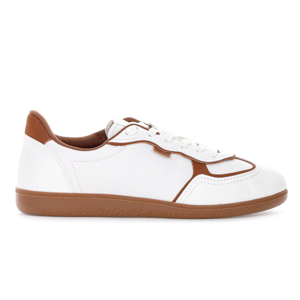 Tênis Anacapri A'25 Branco e Marrom Feminino