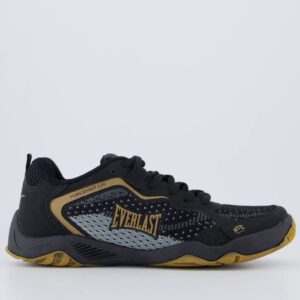 Tênis Everlast Forceknit Low Preto e Dourado