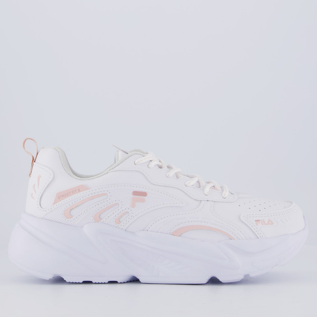Tênis Fila Street Fit 2 Feminino Branco e Rose — Calçados
