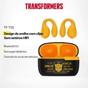 Transformers TF-T05 Fone de ouvido Bluetooth Não é fácil de cair — Áudio e Fones