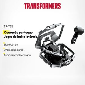 Transformers TF-T32 Fone De Ouvido Bluetooth Mecânico Caixa De Metal — Áudio e Fones