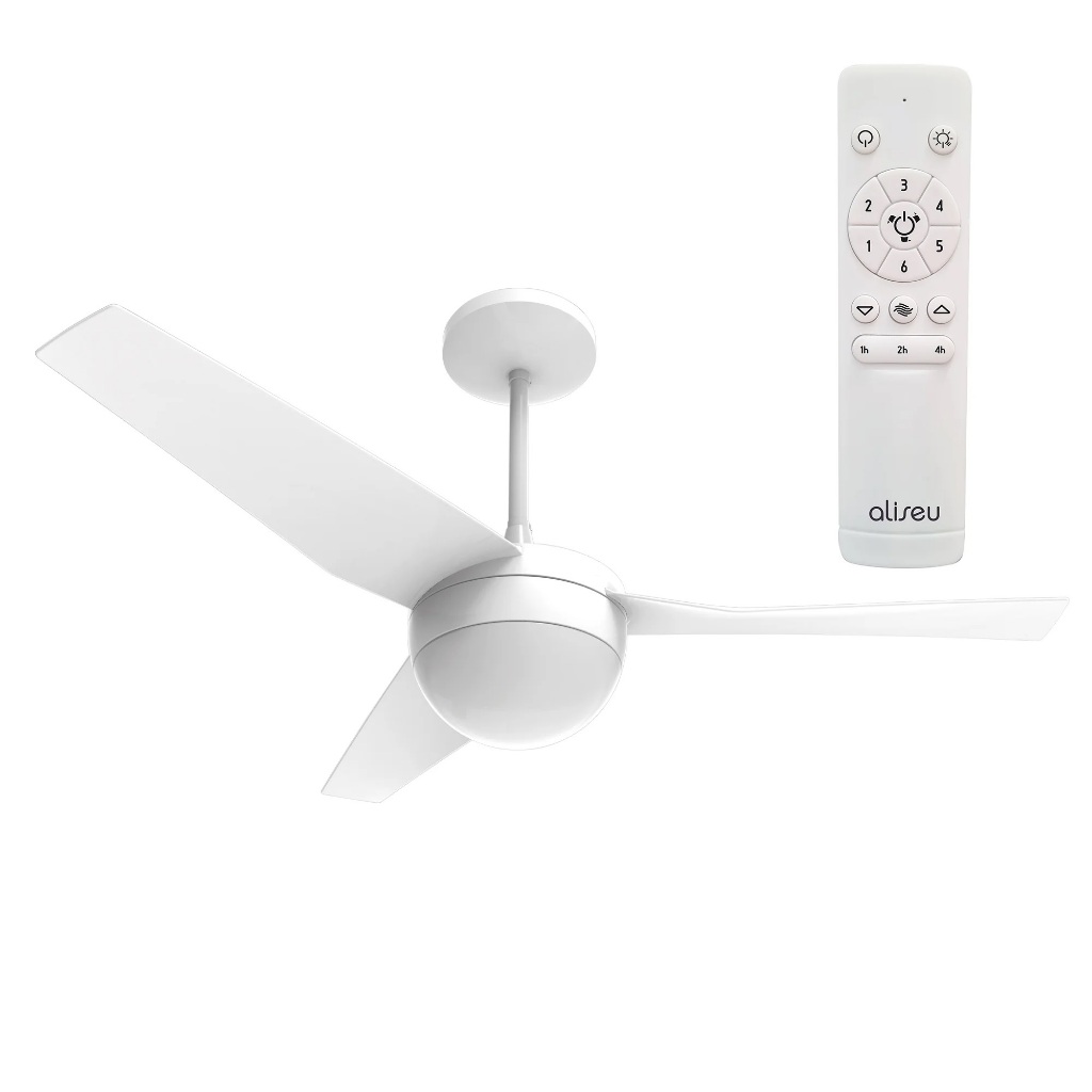 Ventilador De Teto Aliseu Jet Eco Branco Bivolt Com Controle Remoto — Ar e Ventilação
