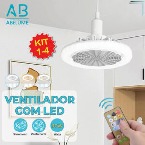 Ventilador de Teto LED Lâmpada ou Resistência c Controle Remoto 30W — Decoração