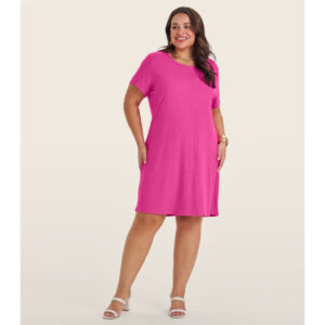 Vestido Feminino Plus Size Secret Glam Rosa — Moda Feminina