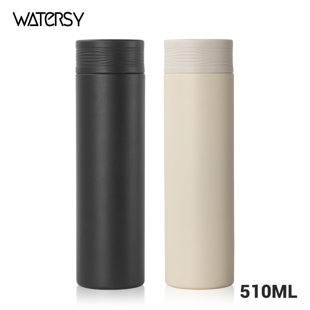 Watersy Garrafa Térmica Minimalista 500ml Aço Inoxidável, Ideal para — Cozinha e Utensílios