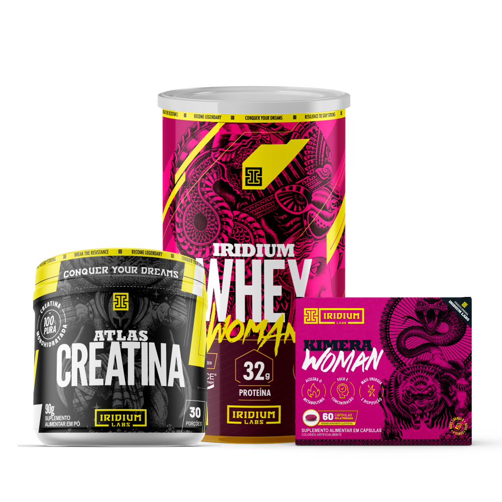 Whey Protein Woman 450g Creatina 90g Kimera Woman Iridium Labs — Suplementos