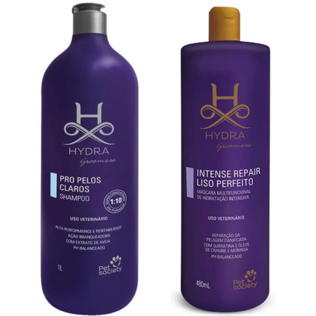 01 Shampoo Pelos Claros 1L e 01 Mascara Liso Perfeito 480ml