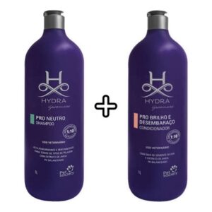 1 Shampoo Hydra Neutro 1L+ 1 Condicionador Brilho e Desembaraço Hydra