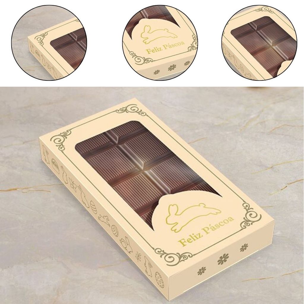 10 Caixa Barra Tablete M 14,5×7,5×2 Pascoa Luz 5855