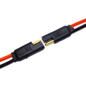 10 Conector 2 Vias com Fio 4,0 mm Chicote Plug Para Caixa Anti-Erro — Som Automotivo