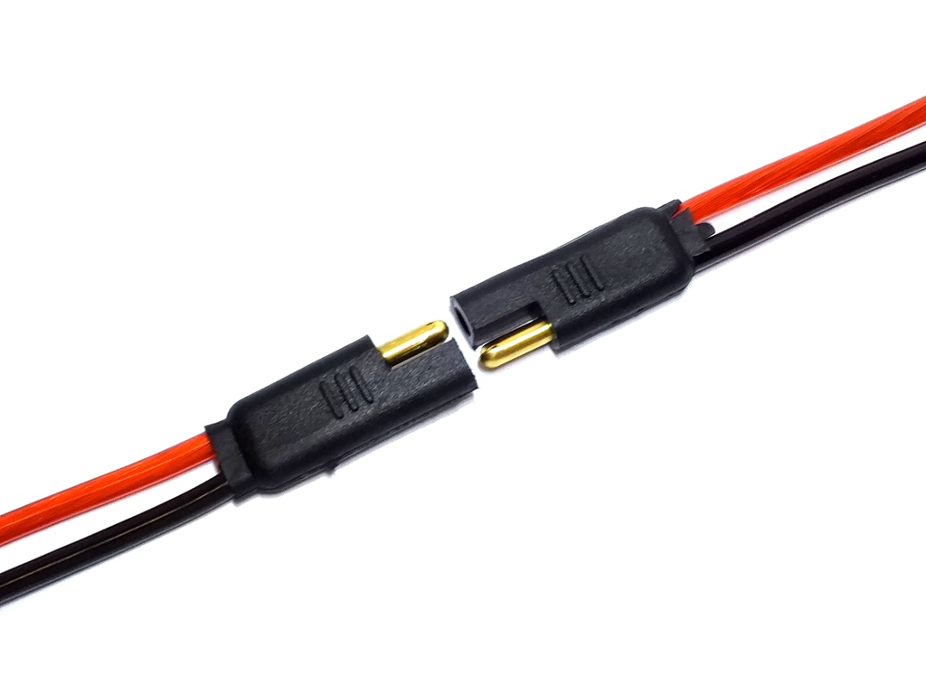 10 Conector 2 Vias com Fio 4,0 mm Chicote Plug Para Caixa Anti-Erro — Som Automotivo