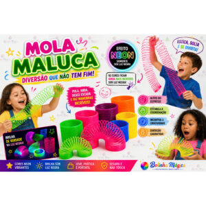 10 Mola Pulseira Maluca Grande Neon Brinquedo Promoção Festa