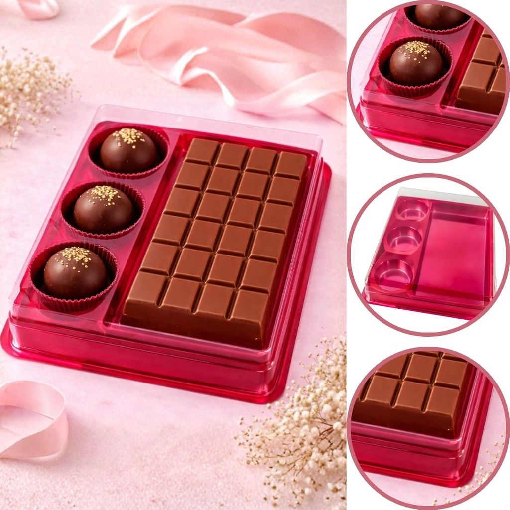 10~20 Caixa Embalagem P Barra Tablete E 3 Doces Bombons Vermelho Bwb — Informática