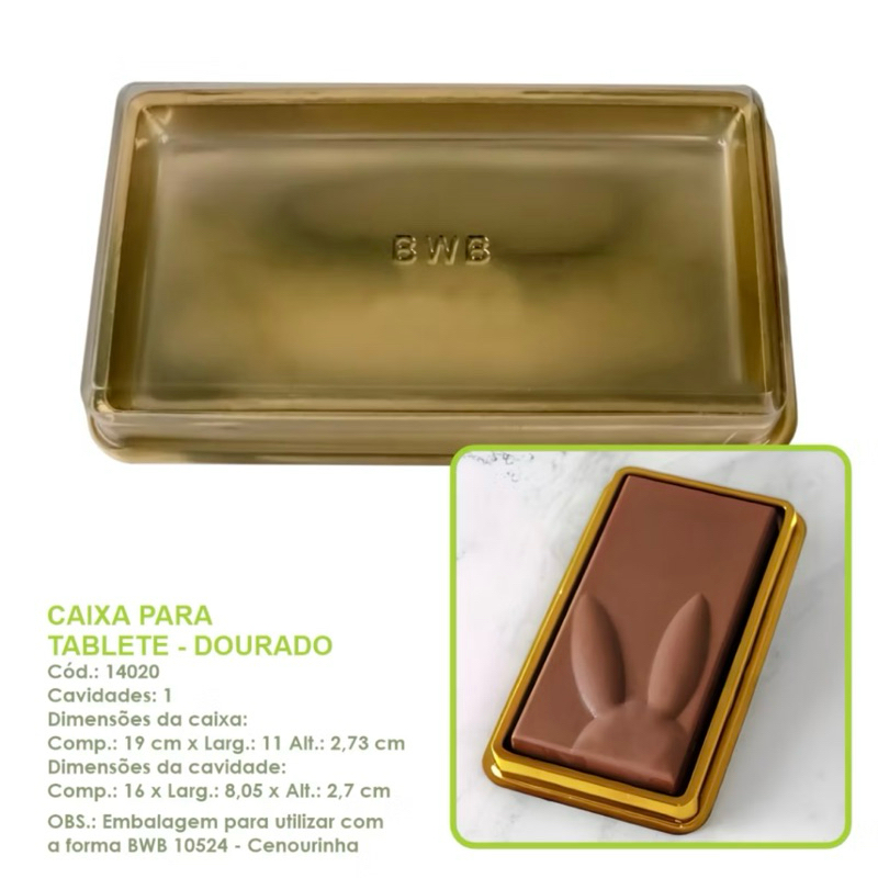 10~40 Caixa P Tabletes Barra 300g Pascoa Dourado 14020 Off — Informática