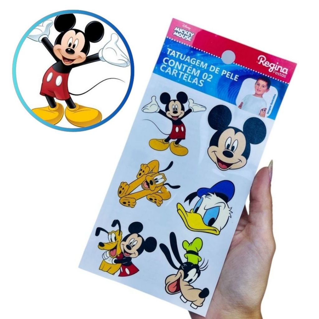 12~60 Tatuagem DE Pele Disney Festa Mickey Mouse Regina