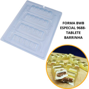 1~4 Forma Bwb Com Silicone Cód. 9688 Tablete Barrinha 35g. Barra